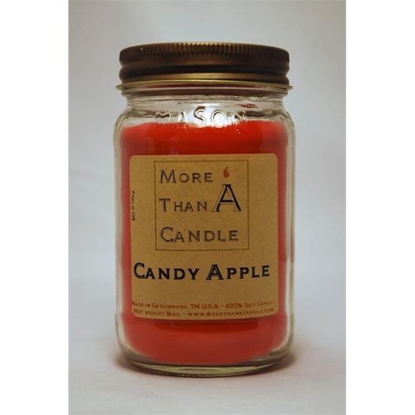 More Than A Candle More Than A Candle CDA16M 16 oz Mason Jar Soy Candle; Candy Apple CDA16M